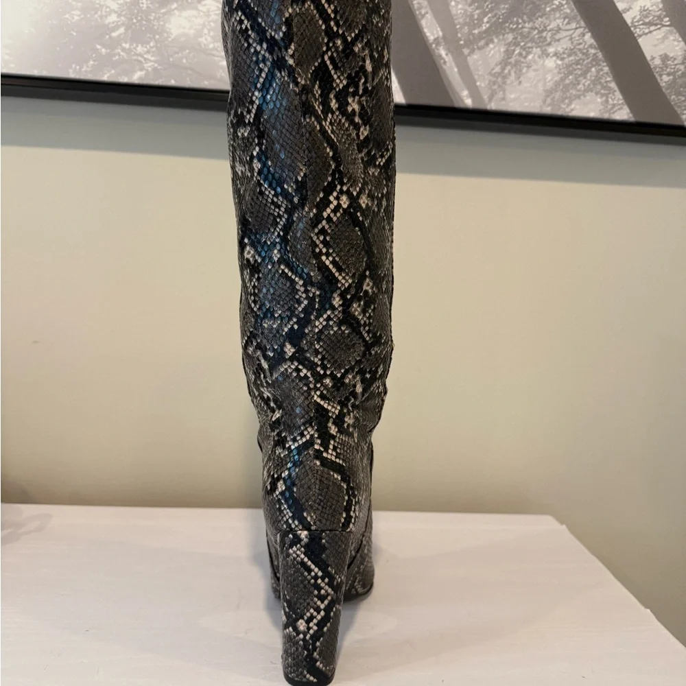 Steve Madden Snakeskin Knee-High Boots - Picture 3 of 3